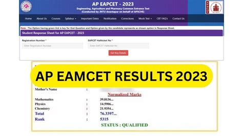 AP EAMCET 2023 Result Out Cets Apsche Ap Gov In Direct Link Here