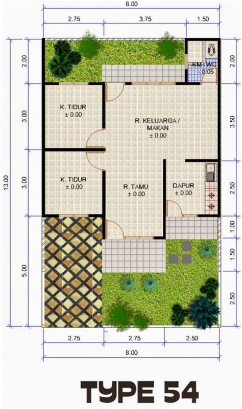 Halaman Unduh Untuk File Sketsa Gambar Rumah Tipe 54 Yang Ke 4