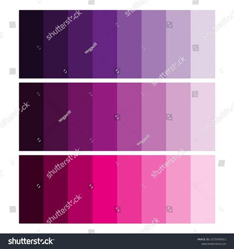 Purple Vector Color Palette Stylish Design Stock Vector