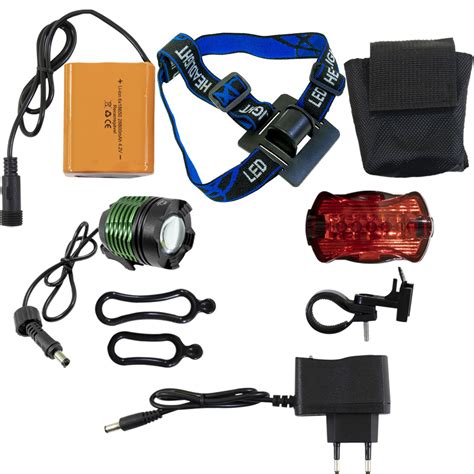 Lanterna Led T Cree Headlamp Super Light Bateria Externa