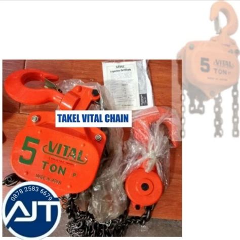 Jual Chain Block Vital Ton X Meter Takel Hand Cen Blok Pulley Hoist