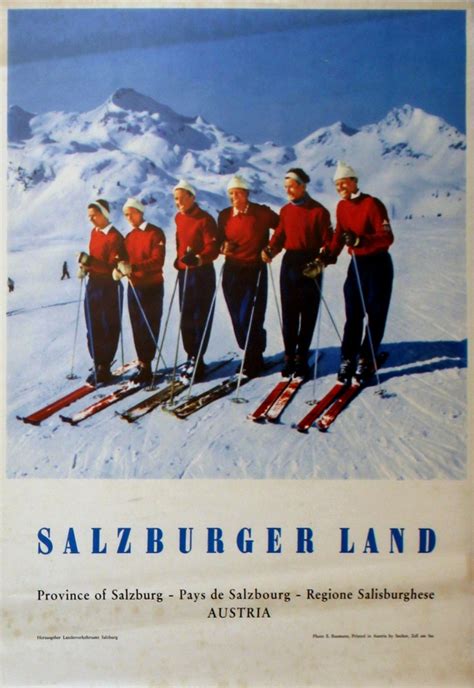 Original Vintage Posters Ski Posters Austria Ski Salzburger Land