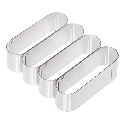 Ateco Stainless Multiple Oblong Cutter Geometric Cookie Cutters