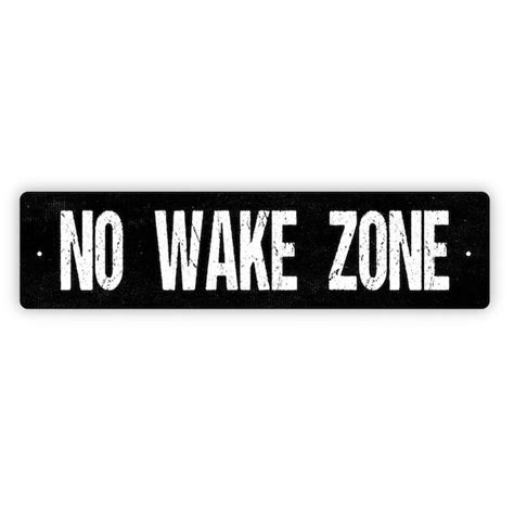 No Wake Zone Aluminum Sign Etsy