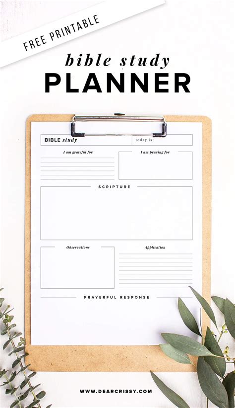 Bible Study Printable Lessons