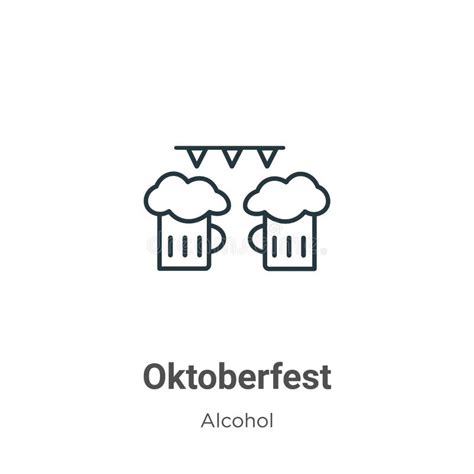 Oktoberfest Outline Vector Icon Thin Line Black Oktoberfest Icon Flat