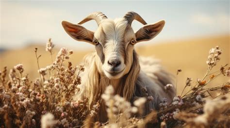 Premium Photo | Goat Grazing Meadow HD Background Wallpaper Desktop ...