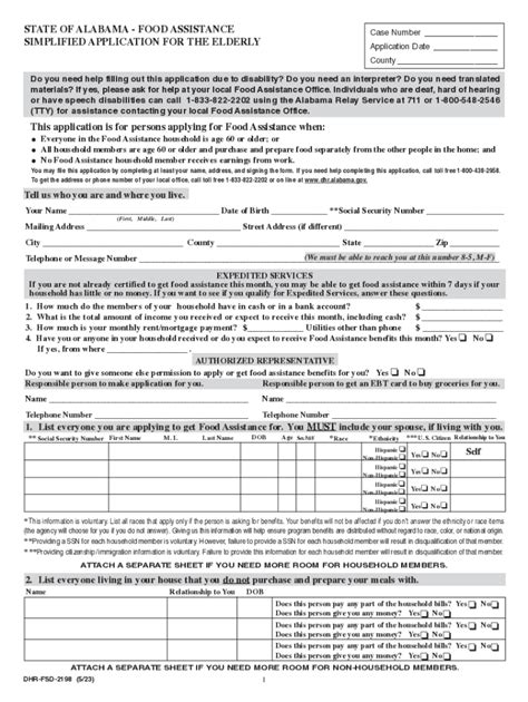 Food Stamp Application for SeniorsAlabamaLegalHelp: Fill out & sign