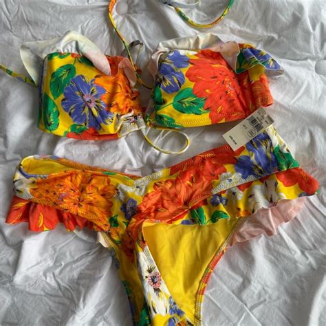 Aerie Swim Aerie Bright Floral Bikini Set Poshmark
