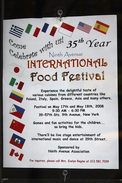 International Dinner Flyer