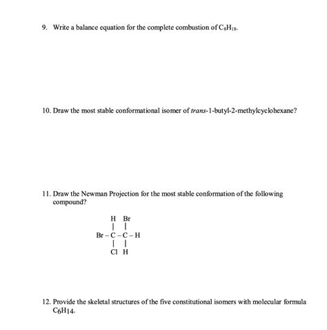 Solved 9 Write A Balance Equation For The Complete