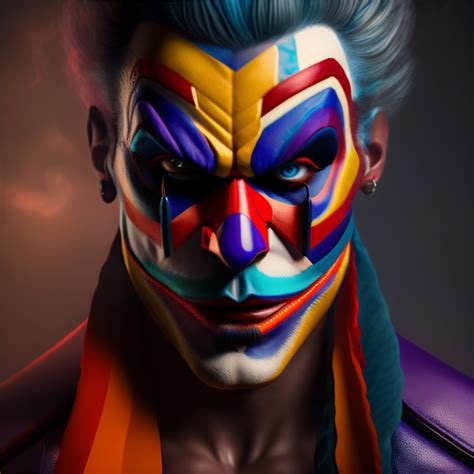 Lexica Colorful Portraits Of A Scary Masked Clown Stunning Wallpapers