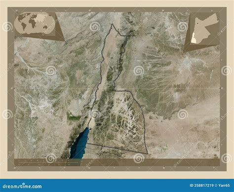 Aqaba Jordan High Res Satellite Major Cities Stock Illustration