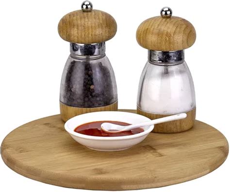 Tabla Giratoria Para Mesa Lazy Susan De Bamboo Bambu 39cm Envío gratis