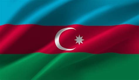 Premium Vector Waving Flag Of The Azerbaijan Waving Azerbaijan Flag Abstract Background