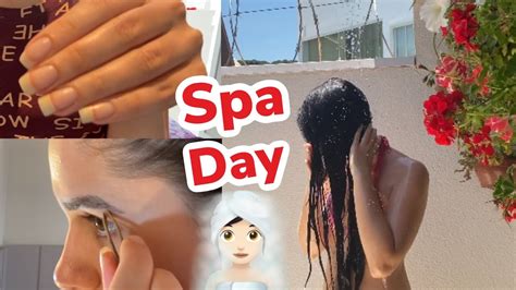 SPA DAY hidratação banho de lua sobrancelhas e unhas YouTube