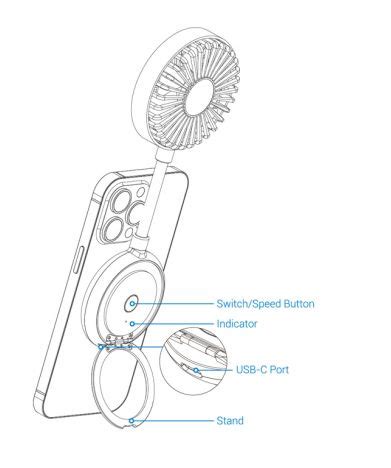 Магнитный Вентилятор для телефона, белый MS-FA1 - купить с доставкой по ...
