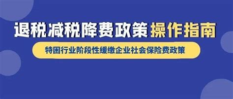 特困行业如何享受阶段性缓缴企业社会保险费政策？操作指南来了工商户缴费个体