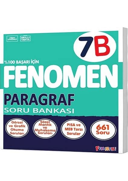 Gama Yayınları Fenomen 7 Sınıf Fenomen Paragraf Soru Kitabı