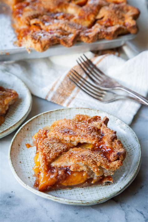 Peach Slab Pie Peach Slab Pie Recipe Eat The Love