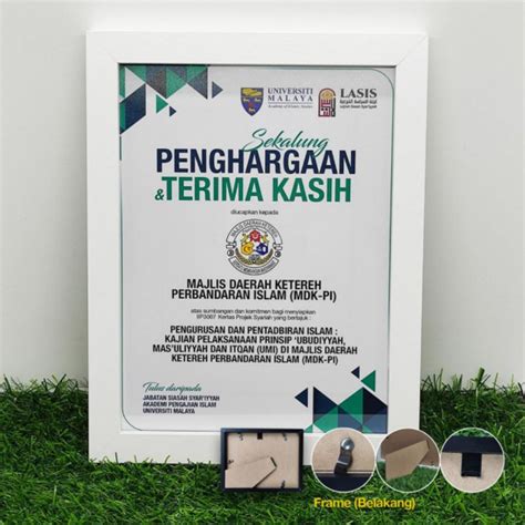 Best Offer Plak Frame Sijil Plak Penghargaan Sijil Penyertaan