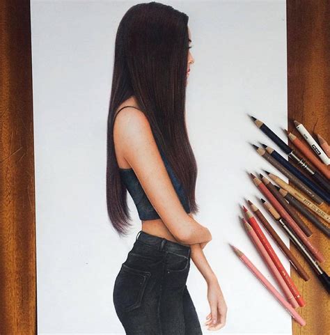 Girl Color Pencil Drawing By Marat Art Full Image