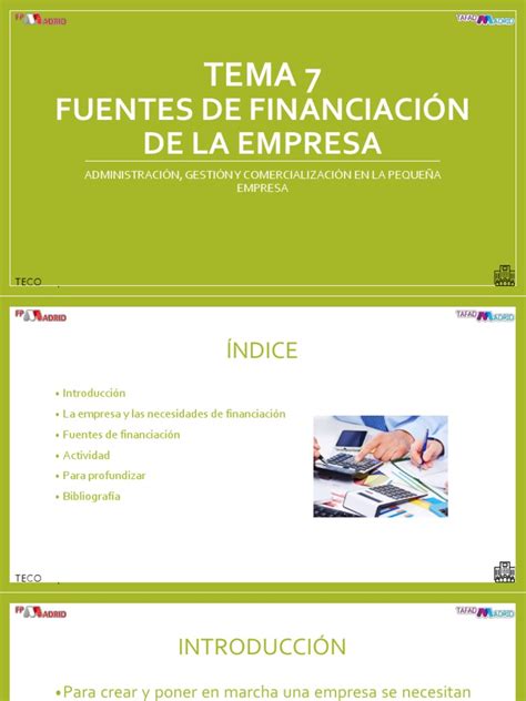 Tema 7 Fuentes De Financiación Pdf Arrendamiento Bancos