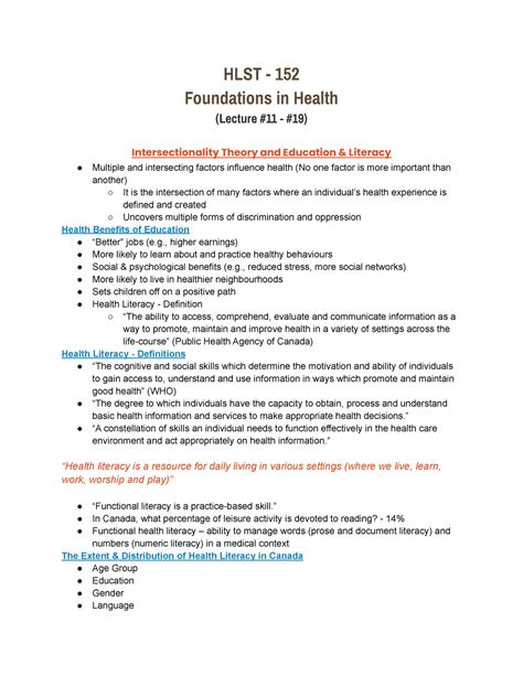 Foundations In Health Final Hlst Foundations In Health