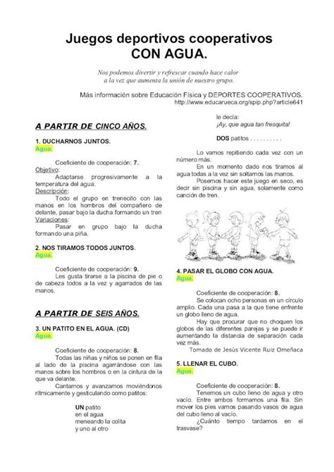 Pdf Juegos Deportivos Cooperativos Con Agua Dokumen Tips