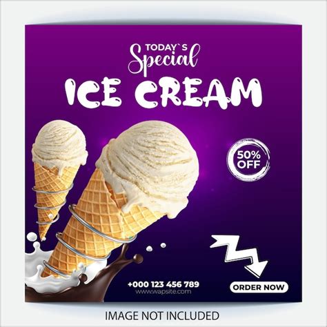 Premium Vector Special Delicious Ice Cream Social Media Post