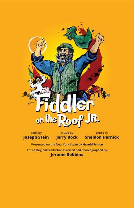 Fiddler On The Roof Jr Poster Theatre Artwork And Promotional Material