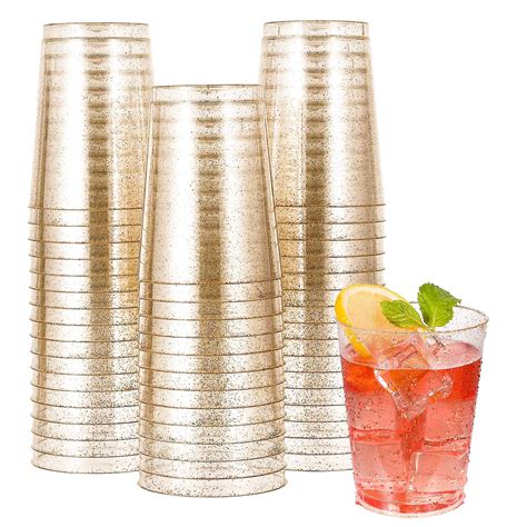 Buy Gold Plastic Cups Pcs Gold Plastic Cups Kastwave Oz Clear