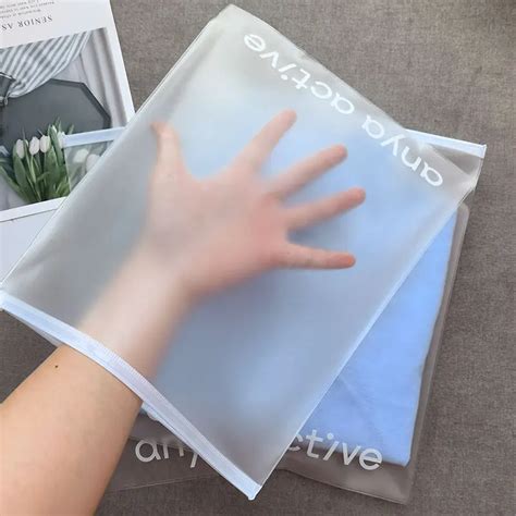 Biodegradable Custom Matte Frosted Plastic Packaging Zipper Bags T Shirt Swimwear Zip Lock