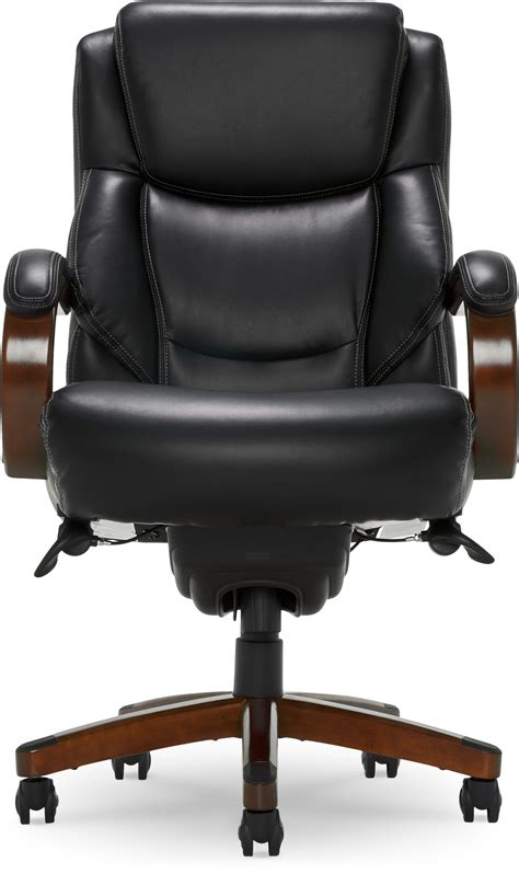 Best Buy La Z Boy Delano Big And Tall Bonded Leather Executive Chair Jet Blackmahogany 45833a