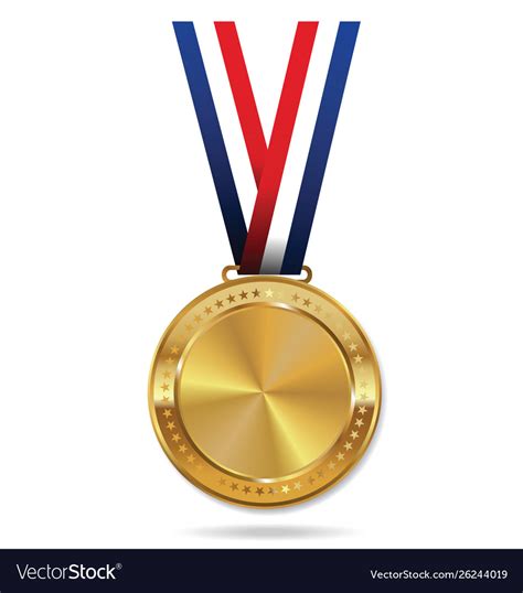 Gold medal Royalty Free Vector Image - VectorStock