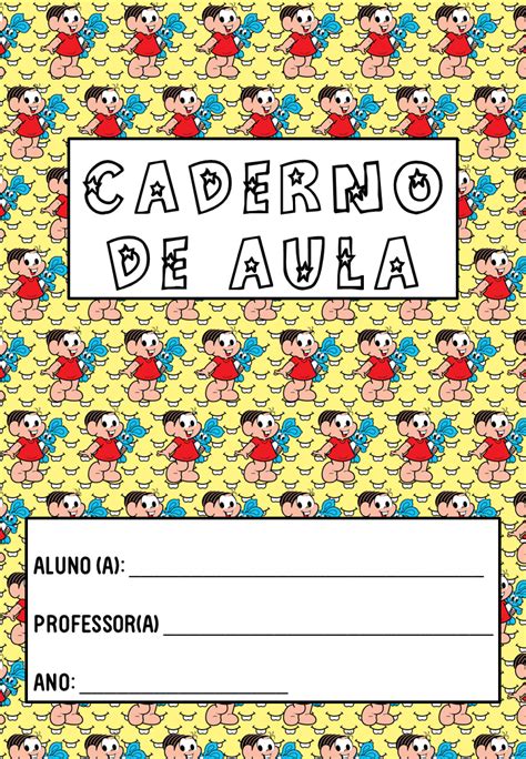 Capas Para Caderno Turma Da M Nica Coloridas