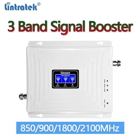 Lintratek Signal Booster 2G 3G 4G Repeater 850 900 1800 2100MHz Triband