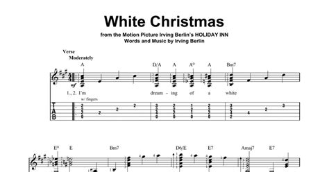 White Christmas Easy Guitar Tab Print Sheet Music Now