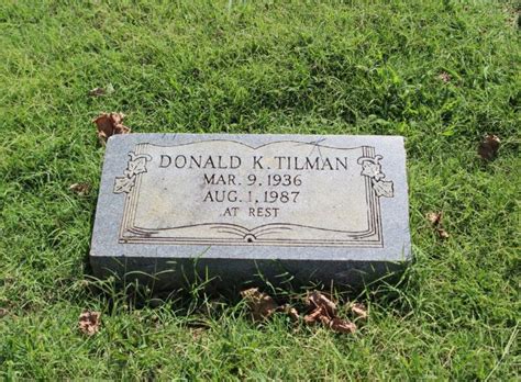 Donald Kent Tilman Find A Grave Memorial