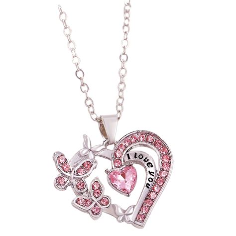 Mfigree Best Gifts for Women, Heart Necklace Mom Grandma Necklace