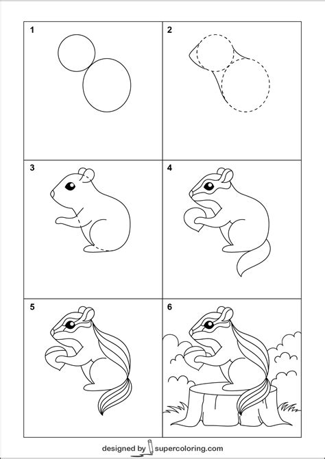 How To Draw A Cartoon Chipmunk Step By Step