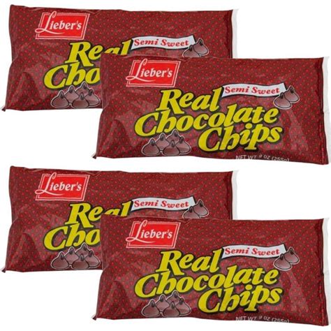 Liebers Semi Sweet Real Chocolate Chips 255g X 4 Woolworths