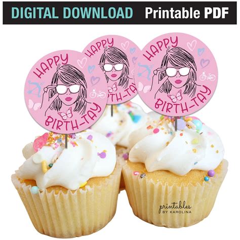 Printable Lover Cupcake Toppers Ts Party Decor Diy Digital Download