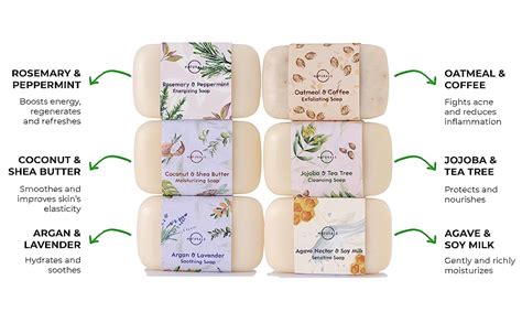 O Naturals 6 Piece Moisturising Natural Soap Bar Collection 100