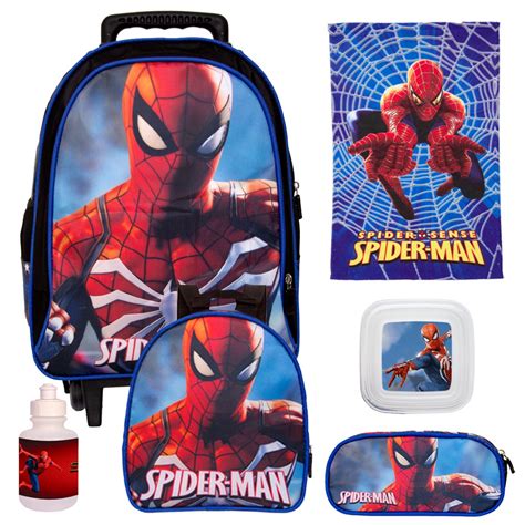 Kit Mochila Masculina Lancheira Itens Homem Aranha Shopee Brasil