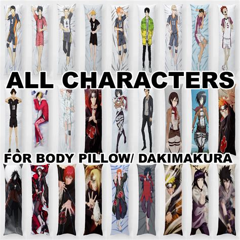 All Characters For Body Pillow Dakimakura Etsy UK