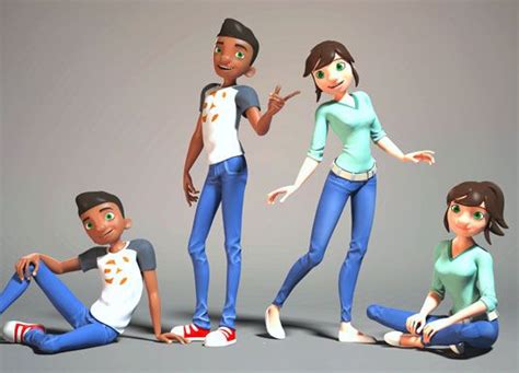 Download these versatile 3D characters for free | 3d characters, 3d ...