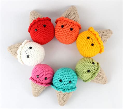 Ice Cream Amigurumi Big Mini Free Crochet Pattern StringyDingDing