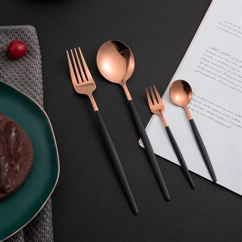 Rose Gold Flatware Set Of 24 Pcs