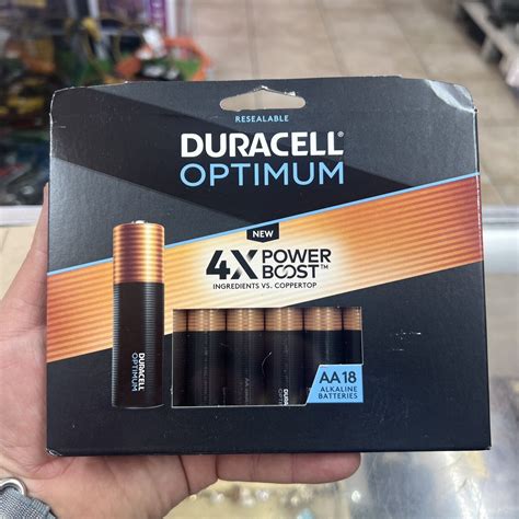 Duracell Optimum Aa Alkaline Batteries Pack Of 18 41333037448 Ebay